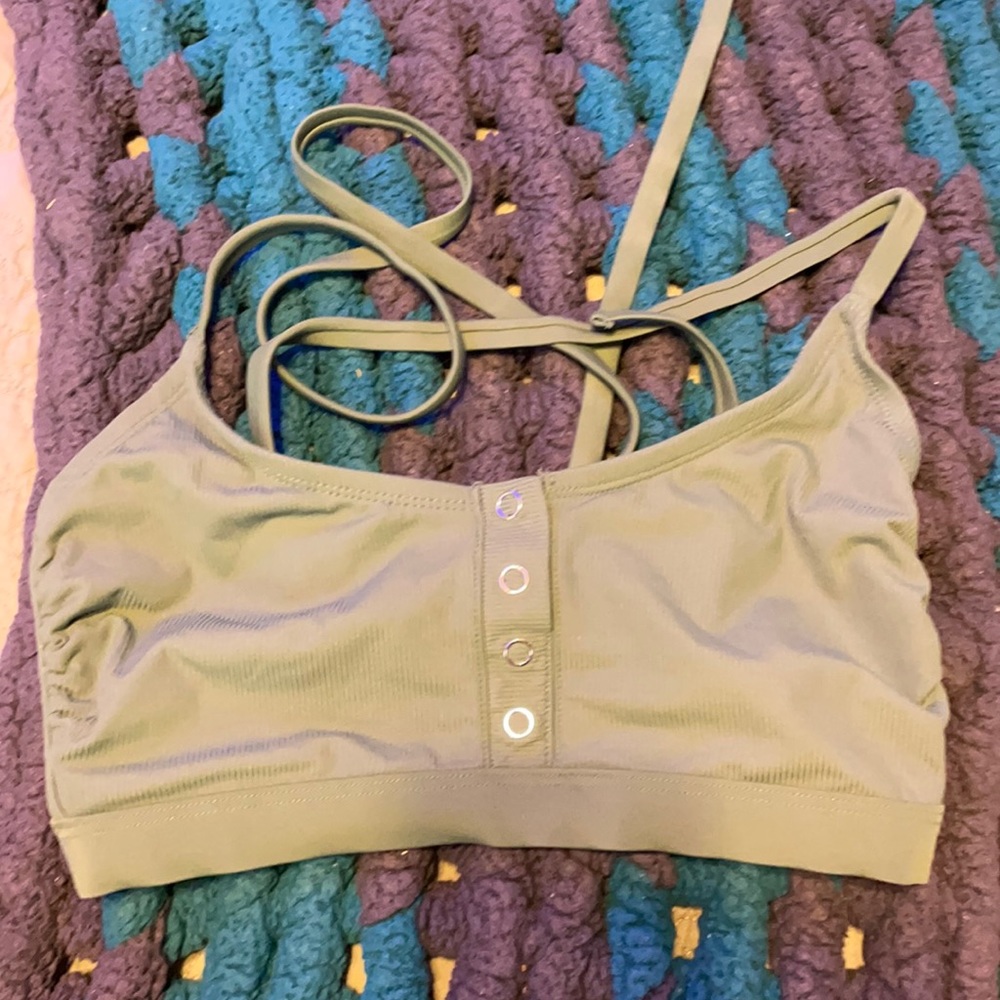 Olive green Target Bikini top size D/DD